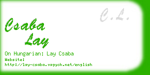 csaba lay business card